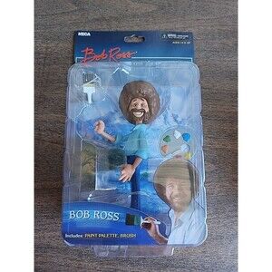 NECA Toony Classics The Joy of Painting Bob Ross Action Figure (Blue Shirt)